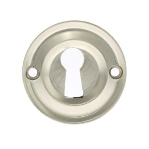 Atlantic Old English Solid Brass Standard Profile Round Escutcheon, Satin Nickel – OERKESN (sold in pairs)