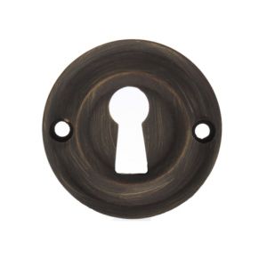 Atlantic Old English Solid Brass Standard Profile Round Escutcheon, Urban Bronze – OERKEUB (sold in pairs)