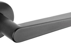 Atlantic Tupai Rapido 5S Line Torrao 5mm Slimline Designer Door Handles On Round Rose, Matt Black – T1967R5SMB (sold in pairs)