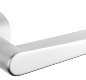 Atlantic Tupai Rapido 5S Line Torrao 5mm Slimline Designer Door Handles On Round Rose, Satin Chrome – T1967R5SSC (sold in pairs)