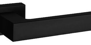 Atlantic Tupai Rapido Retaline Rillo Designer Door Handles On Rectangular Rose, Matt Black – T2275LMB (sold in pairs)