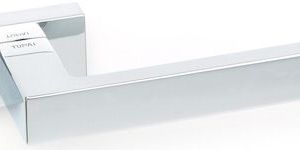 Atlantic Tupai Rapido Retaline Rillo Designer Door Handles On Rectangular Rose, Bright Polished Chrome – T2275LPC (sold in pairs)