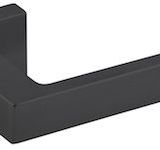 Atlantic Tupai Rapido Quadraline Rillo Designer Door Handles On Square Rose, Matt Black - T2275SMB (sold in pairs)
