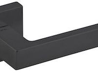 Atlantic Tupai Rapido Quadraline Rillo Designer Door Handles On Square Rose, Matt Black – T2275SMB (sold in pairs)