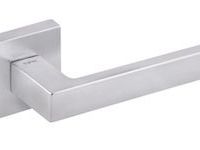 Atlantic Tupai Rapido Quadraline Rillo Designer Door Handles On Square Rose, Satin Chrome – T2275SSC (sold in pairs)