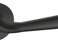 Atlantic Tupai Rapido Curvaline Adra Designer Door Handles On Round Rose, Matt Black – T293RMB (sold in pairs)