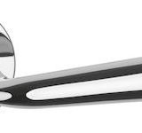 Atlantic Tupai Rapido Curvaline Adra Designer Door Handles On Round Rose, Bright Polished Chrome - T293RPC (sold in pairs)