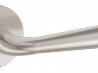 Atlantic Tupai Rapido Curvaline Adra Designer Door Handles On Round Rose, Pearl Nickel – T293RPL (sold in pairs)