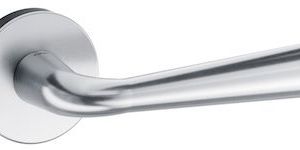 Atlantic Tupai Rapido Curvaline Adra Designer Door Handles On Round Rose, Satin Chrome – T293RSC (sold in pairs)