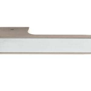 Atlantic Tupai Versaline Tobar Designer Door Handles On Rectangular Rose, Pearl Nickel – T3089LSSSPL PEARL NICKEL WITH SATIN STAINLESS STEEL DECORATIVE PLATE