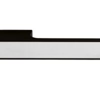 Atlantic Tupai Versaline Tobar Designer Door Handles On Rectangular Rose, Matt Black – T3089LWHMB MATT BLACK WITH WHITE DECORATIVE PLATE