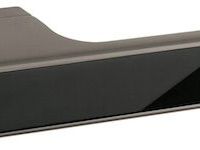 Atlantic Tupai Versaline Tobar Designer Door Handles On Rectangular Rose, Titanium – T3089LWHTT TITANIUM WITH WHITE DECORATIVE PLATE