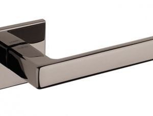 Atlantic Tupai Rapido 5S Line Portel 5mm Slimline Designer Door Handles On Square Rose, Black Satin Nickel – T3095S5SBSN (sold in pairs)