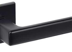 Atlantic Tupai Rapido 5S Line Portel 5mm Slimline Designer Door Handles On Square Rose, Matt Black – T3095S5SMB (sold in pairs)
