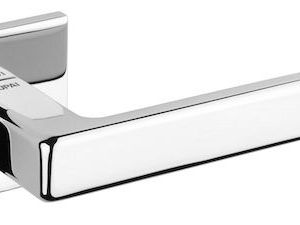Atlantic Tupai Rapido 5S Line Portel 5mm Slimline Designer Door Handles On Square Rose, Bright Polished Chrome – T3095S5SPC (sold in pairs)
