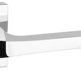 Atlantic Tupai Rapido Curvaline Valbona Designer Door Handles On Square Rose, Bright Polished Chrome - T3097SPC (sold in pairs)