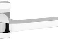 Atlantic Tupai Rapido Curvaline Valbona Designer Door Handles On Square Rose, Bright Polished Chrome – T3097SPC (sold in pairs)