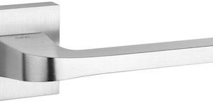 Atlantic Tupai Rapido Curvaline Valbona Designer Door Handles On Square Rose, Satin Chrome – T3097SSC (sold in pairs)