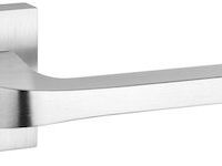Atlantic Tupai Rapido Curvaline Valbona Designer Door Handles On Square Rose, Satin Chrome – T3097SSC (sold in pairs)