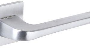Atlantic Tupai Rapido 5S Line Canha 5mm Slimline Designer Door Handles On Square Rose, Satin Chrome – T4007S5SSC (sold in pairs)