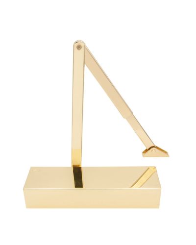 Size 2-5 Door Closer c/w Back Check & Delayed Action – PVD Gold Flat Arm (P.A Bracket Inc) PVD Gold Cover
