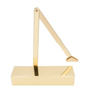 Size 2-5 Door Closer c/w Back Check & Delayed Action – PVD Gold Flat Arm (P.A Bracket Inc) PVD Gold Cover