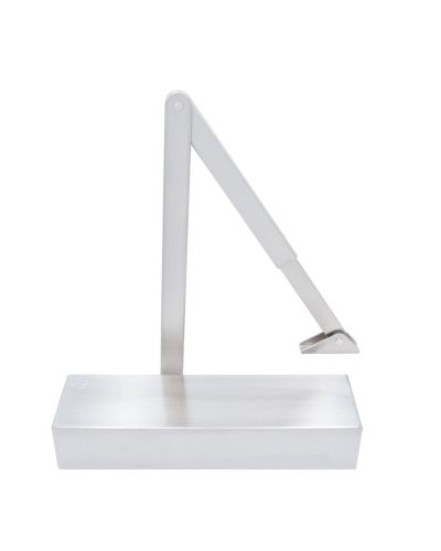 Size 2-5 Door Closer c/w Back Check & Delayed Action – Satin Nickel Flat Arm (P.A Bracket Inc) SSS Cover