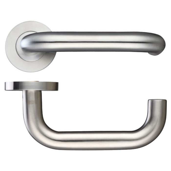 19mm Tubular Return to Door Lever -Push On Rose – Grade 316