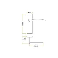 Toledo Lever Bathroom (57MM c/c) On Backplate 170mm x 40mm
