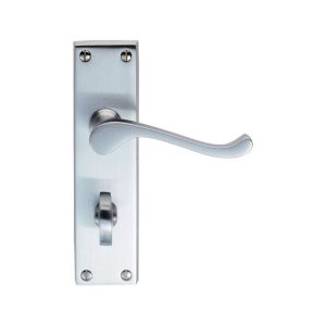 Carlisle Brass CBS54WCSC Victorian Scroll Lever On Backplate – Bathroom 57mm C/C 155mm x 40mm Satin Chrome