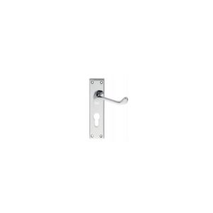 Carlisle Brass CBS54YCP Victorian Scroll Lever On Backplate – Lock Euro Profile 47.5mm C/C (Contract Range) 155mm x 40mm Polished Chrome