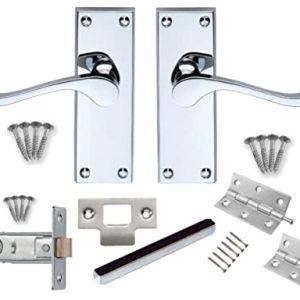 Carlisle Brass CBS55CP/INTB Victorian Scroll Internalpack – 1 Pair Cbs55Cp 1 X Tl2 & 1 Pair 3 Loose Pin Hinges 112mm x 40mm Polished Chrome