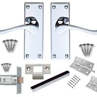 Carlisle Brass CBS55CP/INTB Victorian Scroll Internalpack – 1 Pair Cbs55Cp 1 X Tl2 & 1 Pair 3 Loose Pin Hinges 112mm x 40mm Polished Chrome