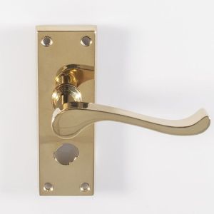 Carlisle Brass CBS55WC Victorian Scroll Lever On Backplate – Privacy (Contract Range) 120mm x 40mm Polished Brass