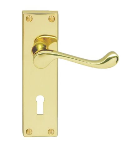 Carlisle Brass CBS55WCSC Victorian Scroll Lever On Backplate – Privacy (Contract Range) 120mm x 40mm Satin Chrome