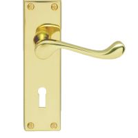 Carlisle Brass CBS55WCSC Victorian Scroll Lever On Backplate – Privacy (Contract Range) 120mm x 40mm Satin Chrome