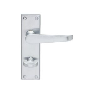 Carlisle Brass CBV30WCSC Victorian Flat Lever On Backplate – Bathroom 57mm C/C (Contract Range) 155mm x 40mm Satin Chrome