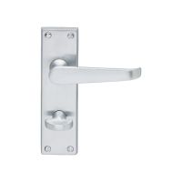 Carlisle Brass CBV30WCSC Victorian Flat Lever On Backplate – Bathroom 57mm C/C (Contract Range) 155mm x 40mm Satin Chrome