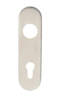 Eurospec CPRE1170/72SSS 174 X 45 X 8mm Steelworx Radius Backplates – Lock Euro Profile (72mm C/C) 170mm x 45mm x 8mm Satin Stainless Steel