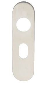 Eurospec CPRU1170SSS 174 X 45 X 8mm Steelworx Radius Backplates – Lock Oval Profile (48.5 mm C/C) 170mm x 45mm x 8mm Satin Stainless Steel