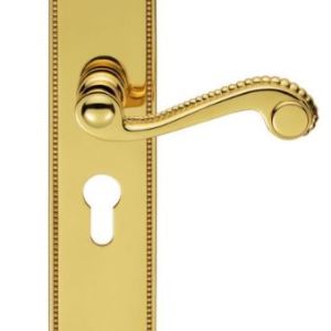 Carlisle Brass DL271Y Chesham Lever On Backplate – Lock Euro Profile 47.5mm C/C Polished Brass