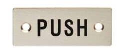 Pull Symbol 30 x 75mm Satin Stainless Steel