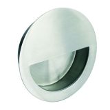 EUROSPEC FPH1004 CIRCULAR SLIDING FLUSH PULL 89MM - SATIN STAINLESS