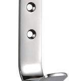 EUROSPEC HCH1012 FLAT STAINLESS STEEL COAT HOOK - SATIN
