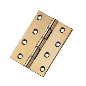 Carlisle Brass HDSW2 Hinge – Double Steel Washered Brass Butt C/W No 8 Eb Screws Polished/Lacquered