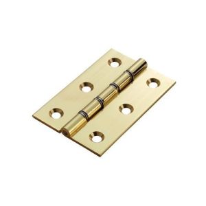 Carlisle Brass HDSW3 Hinge – Double Steel Washered Brass Butt C/W No 8 Eb Screws Polished/Lacquered