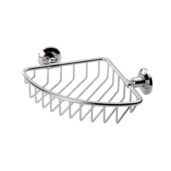 De’Leau LW17CP Deleau Tempo Corner Soap Basket Polished Chrome