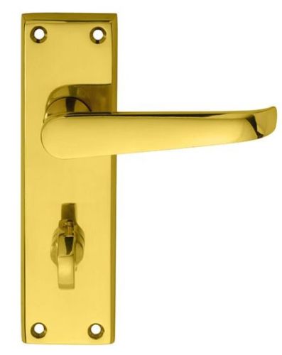 Carlisle Brass M30WC Victorian Lever On Backplate – Bathroom 57mm C/C Polished Brass