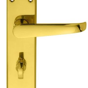 Carlisle Brass M30WC Victorian Lever On Backplate – Bathroom 57mm C/C Polished Brass