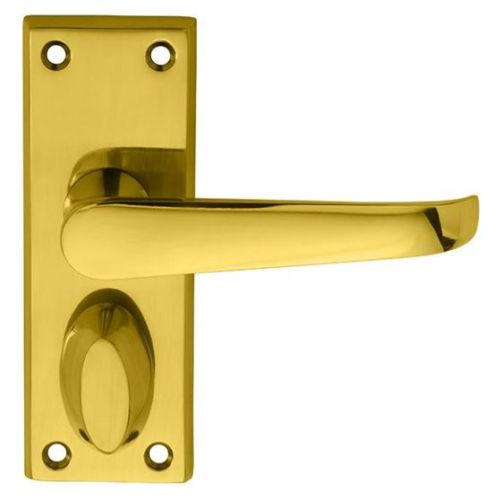 Carlisle Brass M31WC Victorian Lever On Backplate – Privacy Polished Brass